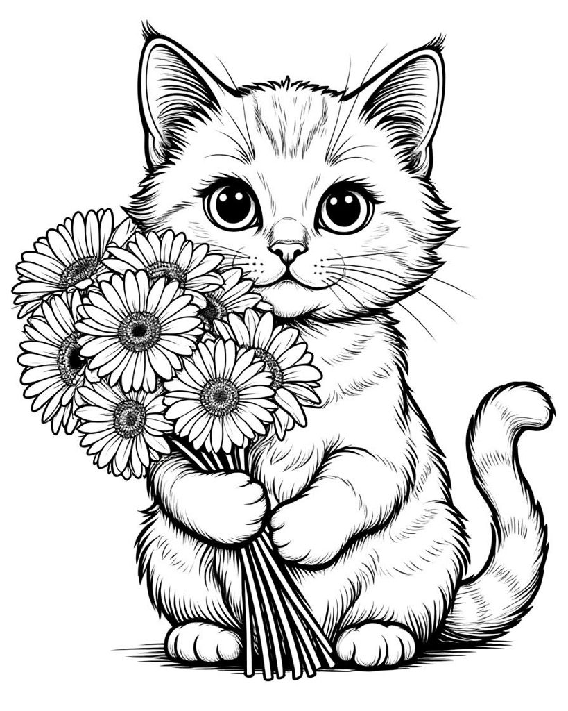Герберы: солнечные раскраски для отличного настроения! 🌻✨