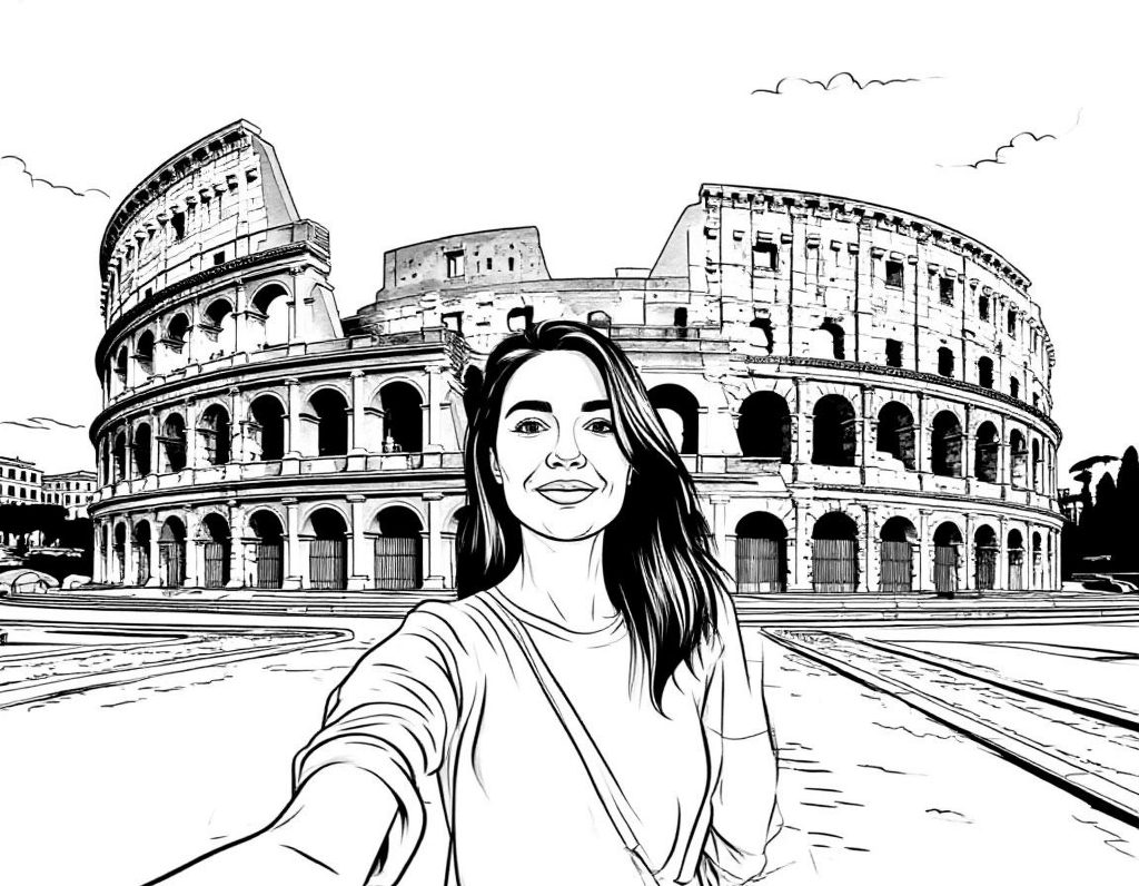 15 крутых раскрасок для взрослых про туризм ✈️🌍