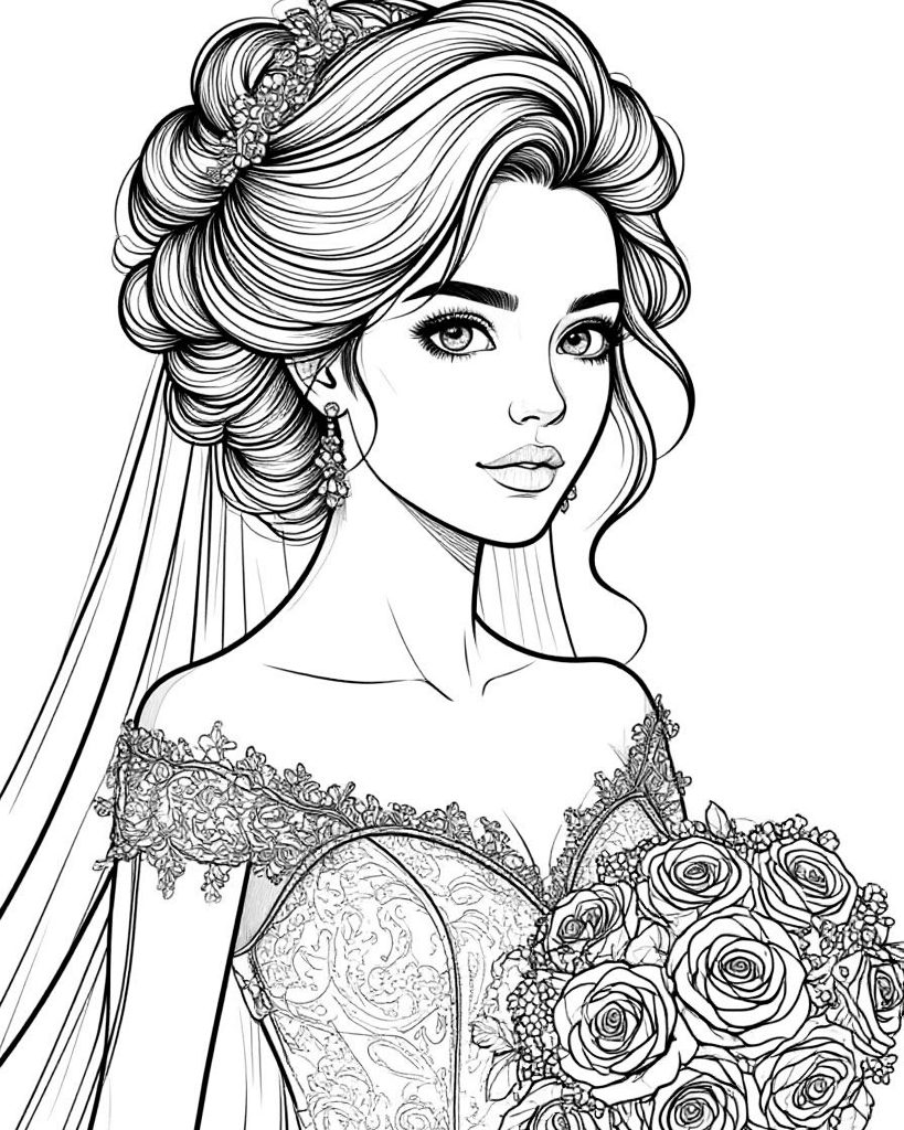 Раскраски с невестами: где живут свадебные мечты и спокойствие 💍✨