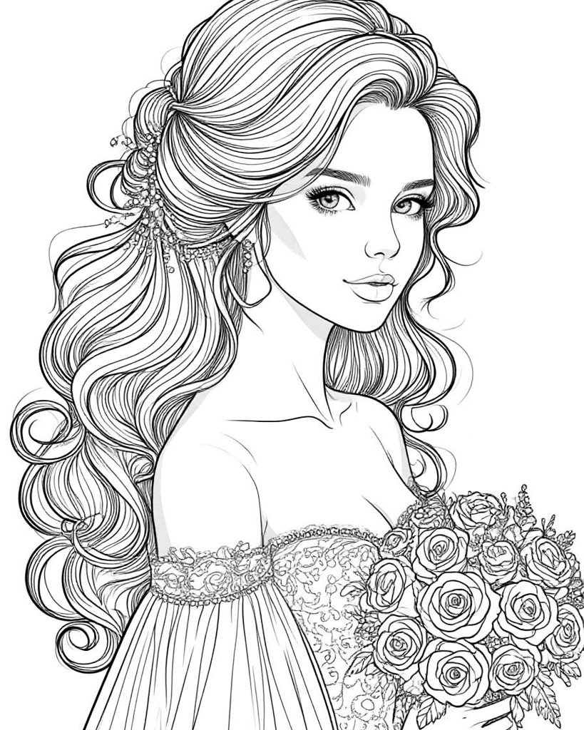 Раскраски с невестами: где живут свадебные мечты и спокойствие 💍✨