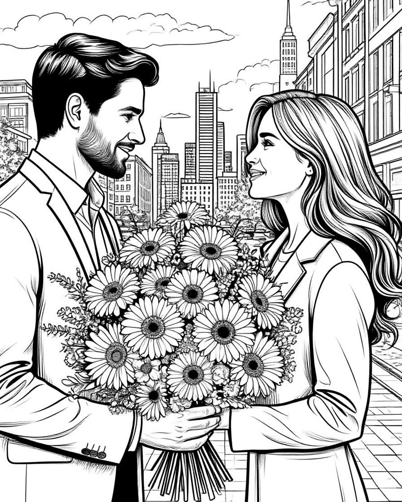 Герберы: солнечные раскраски для отличного настроения! 🌻✨